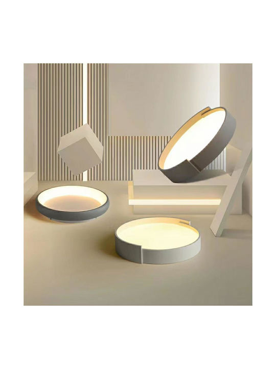 Lightex Πλαφονιέρα Οροφής 40εκ. Γκρι με Ενσωματωμένο LED