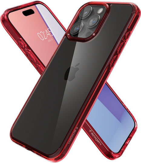 Spigen Ultra Hybrid Задна корица Пластмаса 2мм Наситено червено (iPhone 15 Pro)