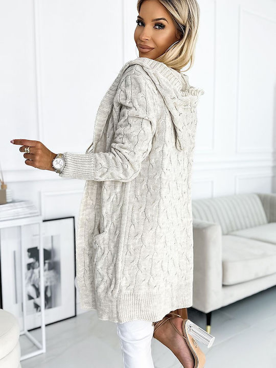 Gestrickte Damen Strickjacke Beige