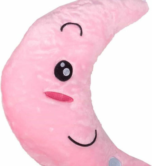 Viopros Crib Decorative Pillow Moon Pink 15x35cm