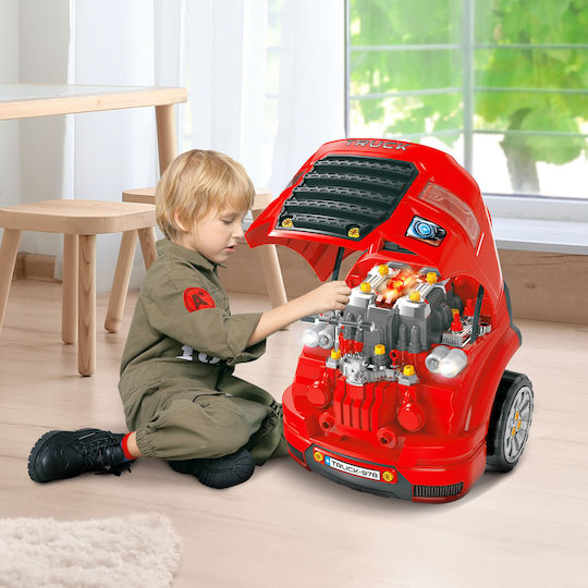 HomCom Workshop Truck Pentru 36+ Luni Cu Sunete Roșu