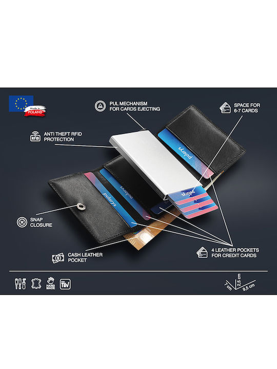 Ανδρικό Πορτοφόλι με RFID Μαύρο