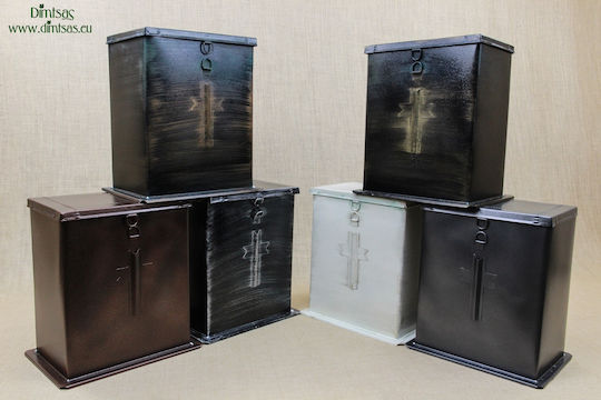Weihrauchfass Gedenkornament Aufbewahrungsbox für Gräber aus Metall 24x20x24cm