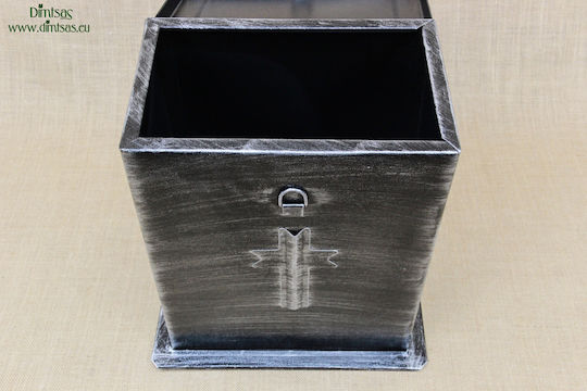 Gedenkornament Metallisch Weihrauchfass aus Metall 24x20x24cm