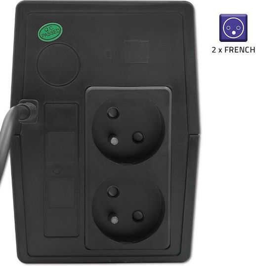 Qoltec FR UPS Line-Interactive 650VA 360W с 2 Schuko Гнезда