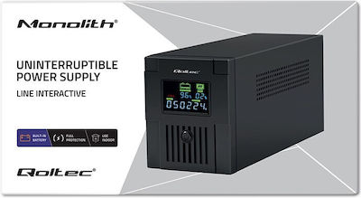 Qoltec FR UPS Line-Interactive 1500VA 900W with 4 Power Plugs