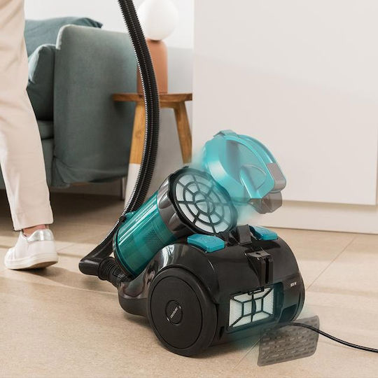 Cecotec Conga Rockstar Ηλεκτρική Σκούπα 800W με Κάδο 2.5lt Μαύρη