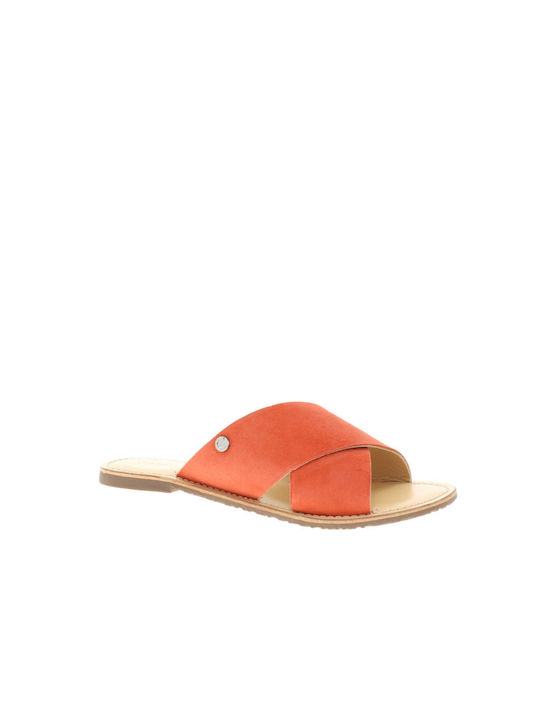 Mexx Damen Flache Sandalen in Orange Farbe