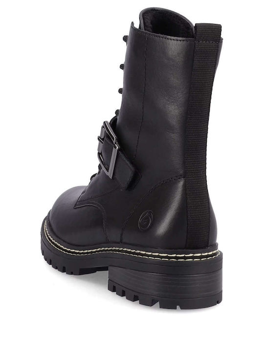 Leather Women's Ankle Boots Black
