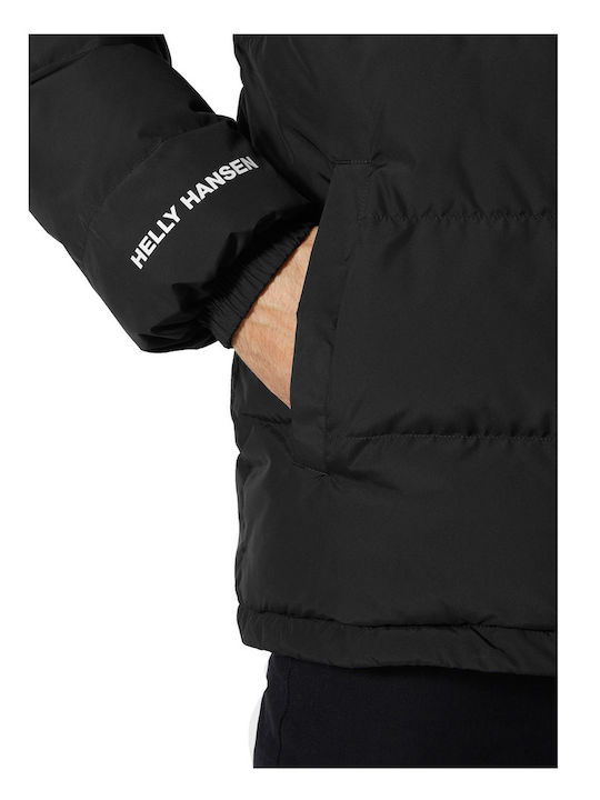 Geacă de Iarnă Puffer cu Două Fețe Negru