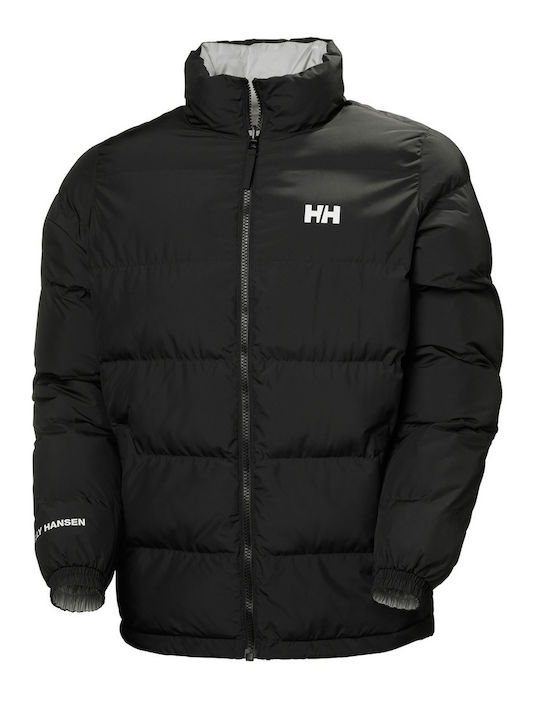 Geacă de Iarnă Puffer cu Două Fețe Negru