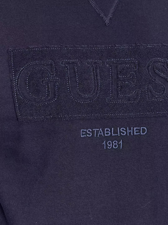 Guess Herren Sweatshirt Jacke mit Kapuze Blau