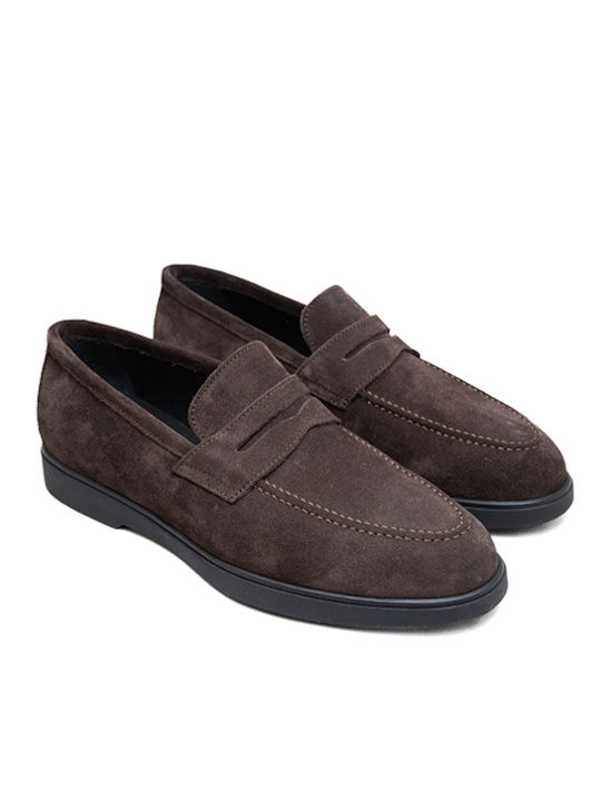 Raniero Conti Men's Leather Moccasins Brown