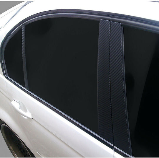 Carsun Αυτοκόλλητο Προστατευτικό Αυτοκινήτου Carbon σε Μαύρο Χρώμα