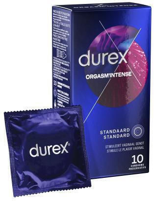 Durex Προφυλακτικά Orgasm Intense 10τμχ 56mm με Ραβδώσεις