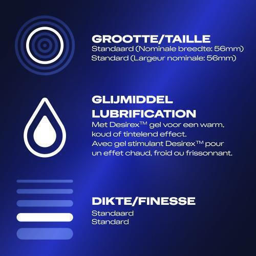 Durex Προφυλακτικά Orgasm Intense 10τμχ 56mm με Ραβδώσεις