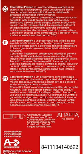 Control Feel Make Feel Prezervative Hot Passion 10 buc 53mm Natural