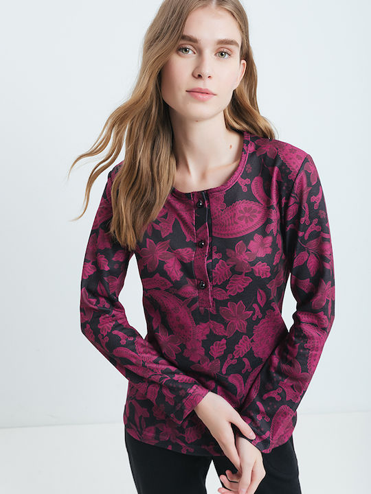 Odyssey Set Winter Women's Pajamas Burgundy