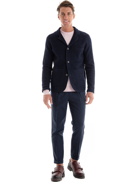 Men's Winter Suit Jacket Regular Fit Blue