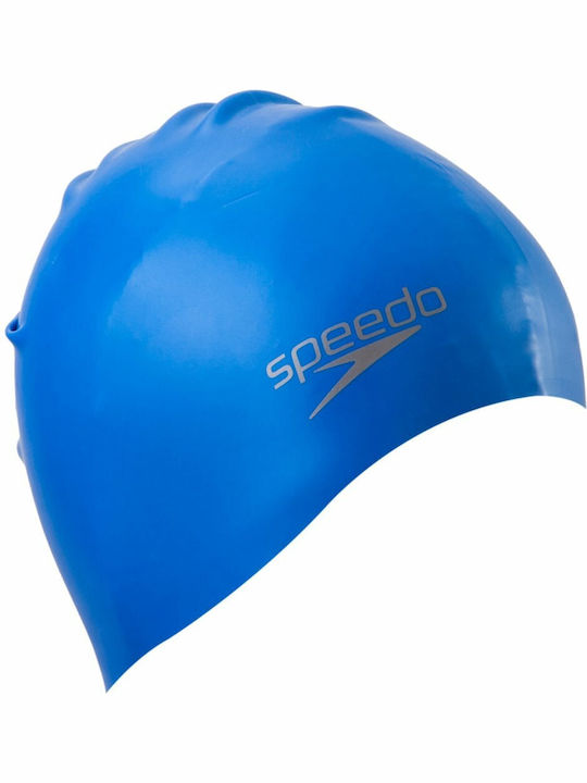 Speedo Plain Moulded Σκουφάκι Κολύμβησης Ενηλίκων από Σιλικόνη Μπλε
