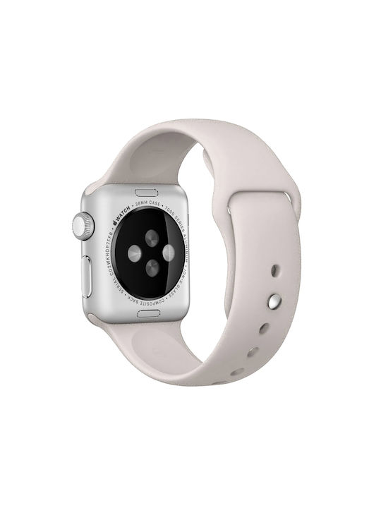 Strap Silicone with Pin Beige (Apple Watch 41mm/40mm / 38mm - Beige)