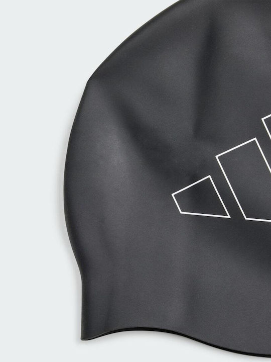 adidas Logo Silicone Adults Swimming Cap Black