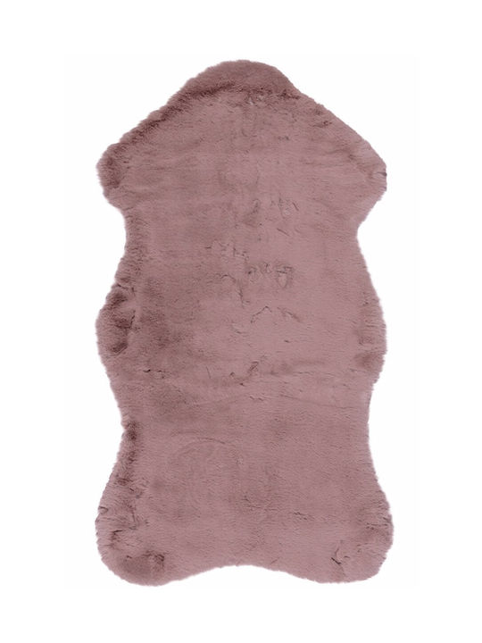 Πέρσικα Lapin Skin Rectangular Rug Furry Pink 07