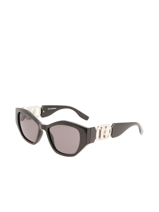 Karl Lagerfeld Women's Sunglasses with Black Plastic Frame and Gray Lens KL6086S-001