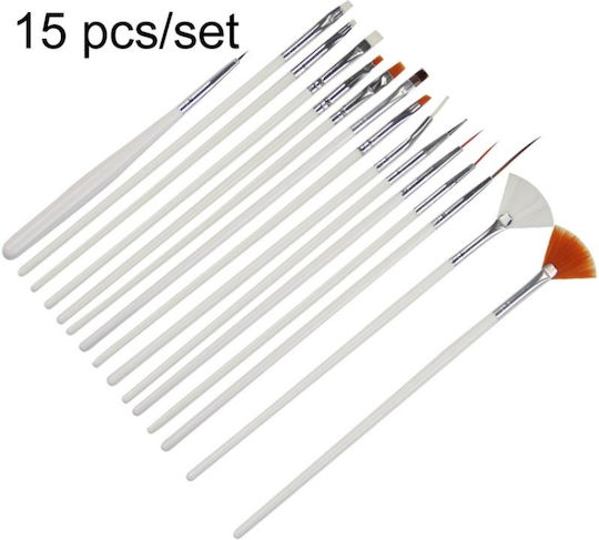 Set Decorations for Nails in White Color 15pcs