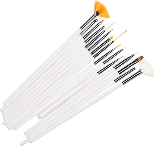 Set Decorations for Nails in White Color 15pcs