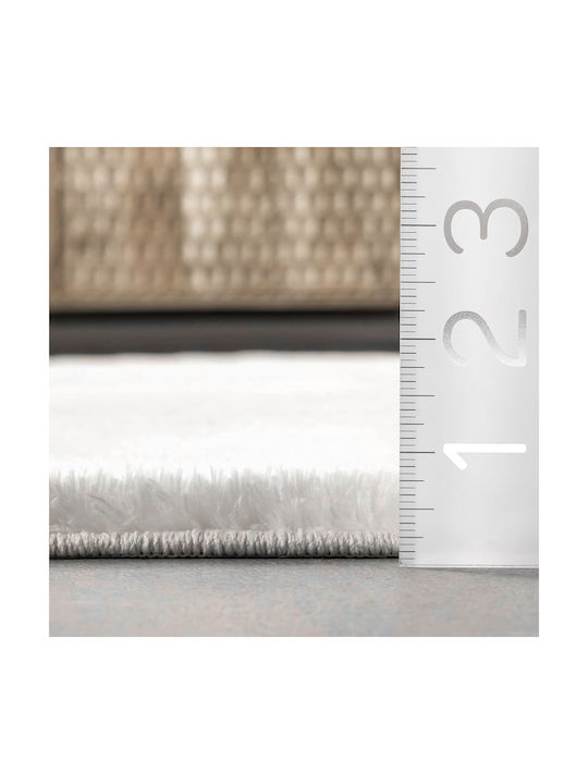 Saray Home Solid Antiderapant Covor Rectangular Shaggy Din blană Coasta de Fildeș
