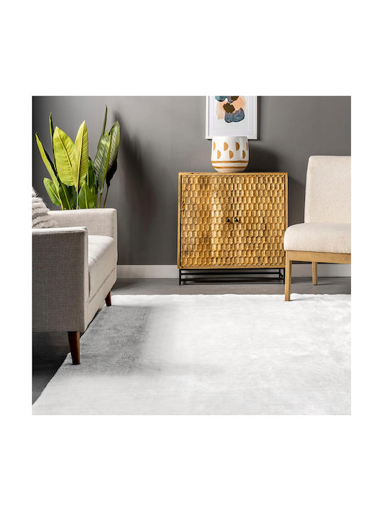 Saray Home Solid Antiderapant Covor Rectangular Shaggy Din blană Coasta de Fildeș