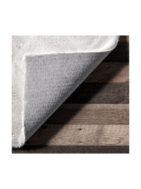 Saray Home Solid Antiderapant Covor Rectangular Shaggy Din blană Coasta de Fildeș