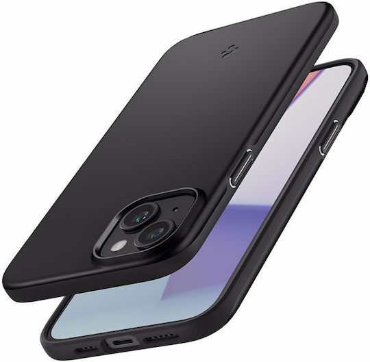Spigen Thin Fit Umschlag Rückseite Kunststoff / Silikon 1.55mm Schwarz (iPhone 15)