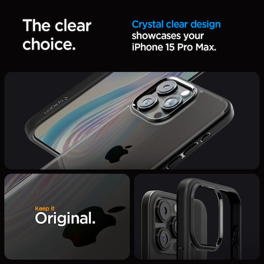 Spigen Ultra Hybrid Back Cover Plastic 2mm Matte Black (iPhone 15 Pro Max)