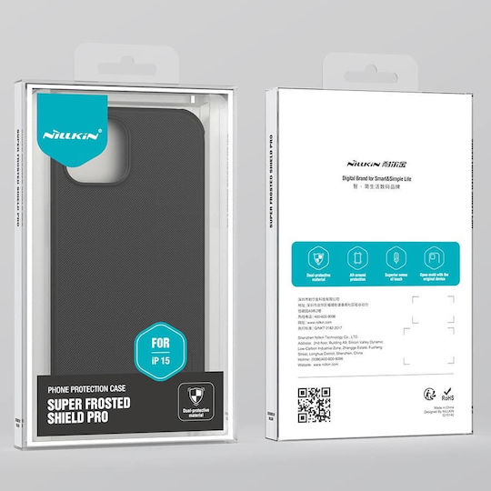 Nillkin Super Frosted Shield Pro Back Cover Μεταλλικό Μαύρο (iPhone 15 Plus)