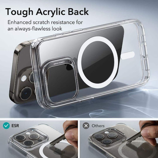ESR Classic Hybrid Halolock Задна корица Пластмаса / Силикон 0.5мм Прозрачен (iPhone 15 Pro Max)