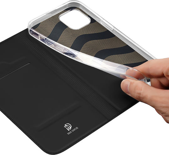 Dux Ducis Skin Pro Brieftasche Synthetisches Leder / Silikon / Leder Schwarz (iPhone 15 Plus / 16 Plus)