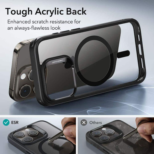 ESR Classic Hybrid HaloLock Back Cover Σιλικόνης 0.5mm Clear Black (iPhone 15 Pro)