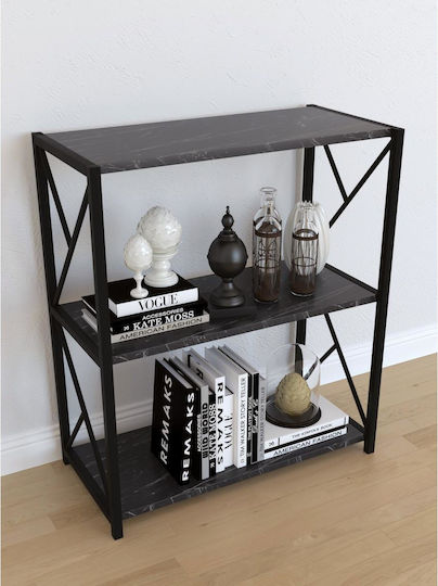 Bibliothek Jawara Schwarz 70x34x78,5cm