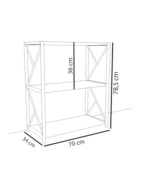 Етажерка Jawara 70x34x78.5см.