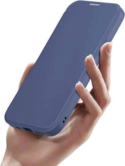 Skin X Pro Book Leather / Silicone / Plastic Blue (iPhone 15 Plus)