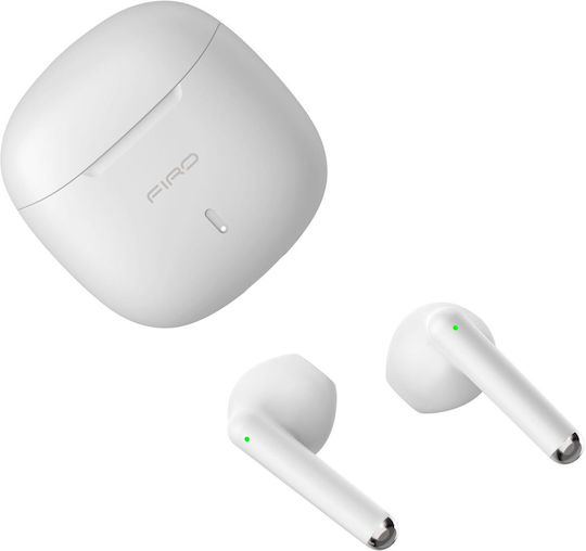 Firo Fi9 In-ear Bluetooth Handsfree Ακουστικά με Θήκη Φόρτισης Λευκά