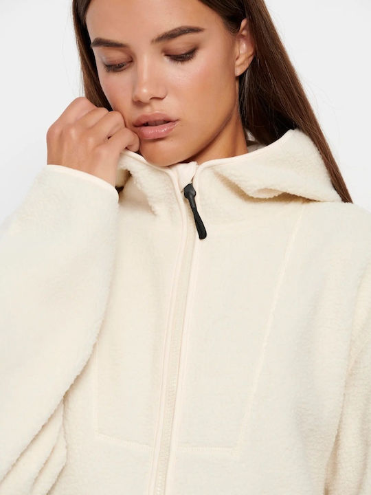 Women's Beige Coat Oversized with Buttons
