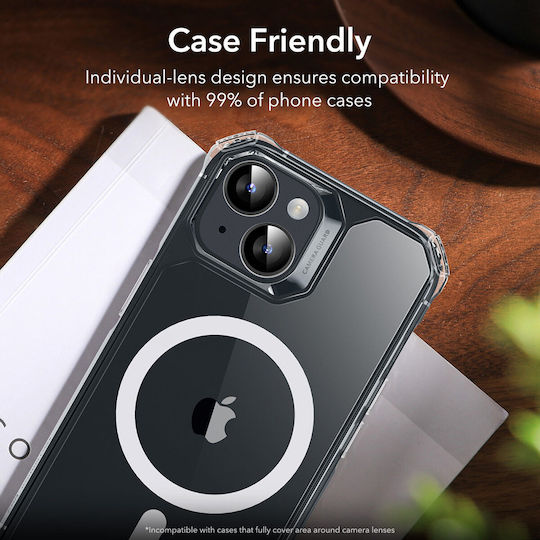 ESR Armorite Kameraschutz Gehärtetes Glas Black für das iPhone 15
