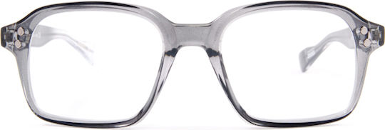Snob Milano Plastic Eyeglass Frame with Clip On Gray SNV152C005Z