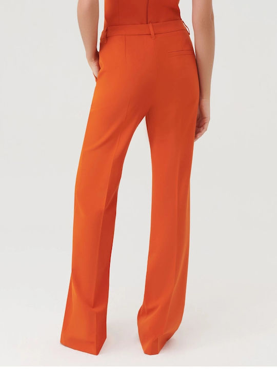 Damen Stoff Hose in Bootcut Passform Orange