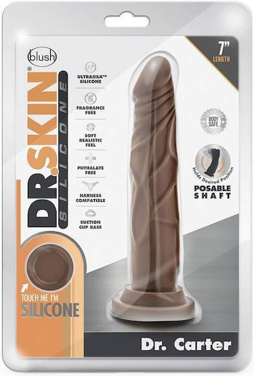 Blush Chocolate Dr. Skin Dr. Carter Ρεαλιστικό Dildo με Βεντούζα Καφέ 18cm