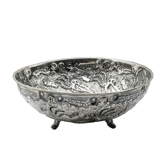 Savvas Design Decorative Bowl Silver 14.5x14.5x5cm