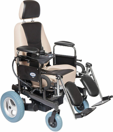 Mobiak Reclining Comfort Electric Wheelchair 12 Inch Folding Complex Type 46cm 0809242 Beige